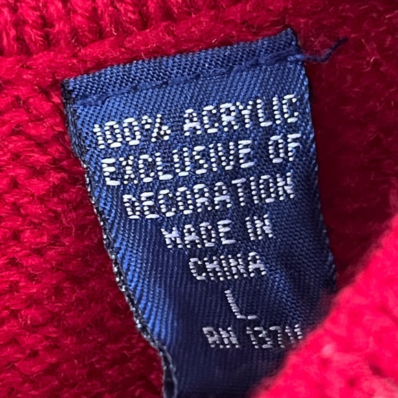 VINTAGE KAREN SCOTT CHRISTMAS SWEATER HOLIDAY CARDIGAN COTTAGE CORE LARGE RED - Picture 3 of 10